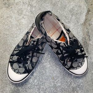 Black & Grey size 8B Barrett Style Coach Sneakers